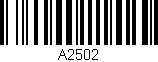 Código de barras (EAN, GTIN, SKU, ISBN): 'A2502'