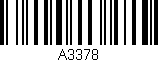 Código de barras (EAN, GTIN, SKU, ISBN): 'A3378'