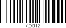 Código de barras (EAN, GTIN, SKU, ISBN): 'ADI012'