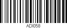 Código de barras (EAN, GTIN, SKU, ISBN): 'ADI058'