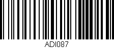 Código de barras (EAN, GTIN, SKU, ISBN): 'ADI087'