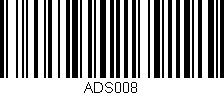 Código de barras (EAN, GTIN, SKU, ISBN): 'ADS008'
