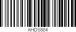 Código de barras (EAN, GTIN, SKU, ISBN): 'AHDS604'