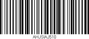 Código de barras (EAN, GTIN, SKU, ISBN): 'AHJSIAJ510'