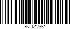 Código de barras (EAN, GTIN, SKU, ISBN): 'ANUS2651'