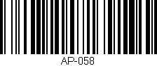 Código de barras (EAN, GTIN, SKU, ISBN): 'AP-058'