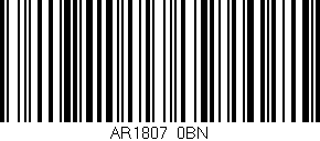 Código de barras (EAN, GTIN, SKU, ISBN): 'AR1807/0BN'