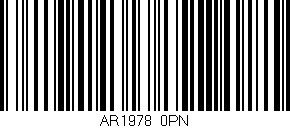 Código de barras (EAN, GTIN, SKU, ISBN): 'AR1978/0PN'