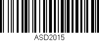 Código de barras (EAN, GTIN, SKU, ISBN): 'ASD2015'