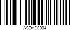 Código de barras (EAN, GTIN, SKU, ISBN): 'ASDAS0804'