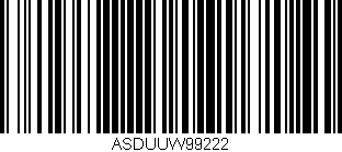 Código de barras (EAN, GTIN, SKU, ISBN): 'ASDUUW99222'