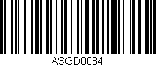 Código de barras (EAN, GTIN, SKU, ISBN): 'ASGD0084'