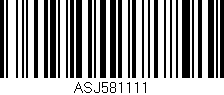 Código de barras (EAN, GTIN, SKU, ISBN): 'ASJ581111'