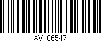 Código de barras (EAN, GTIN, SKU, ISBN): 'AV106547'