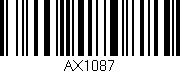 Código de barras (EAN, GTIN, SKU, ISBN): 'AX1087'