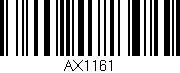 Código de barras (EAN, GTIN, SKU, ISBN): 'AX1161'