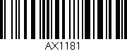 Código de barras (EAN, GTIN, SKU, ISBN): 'AX1181'