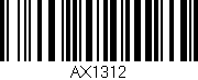 Código de barras (EAN, GTIN, SKU, ISBN): 'AX1312'
