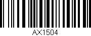 Código de barras (EAN, GTIN, SKU, ISBN): 'AX1504'