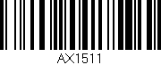 Código de barras (EAN, GTIN, SKU, ISBN): 'AX1511'