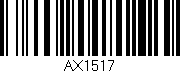 Código de barras (EAN, GTIN, SKU, ISBN): 'AX1517'