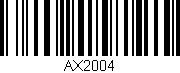 Código de barras (EAN, GTIN, SKU, ISBN): 'AX2004'