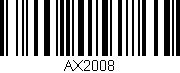 Código de barras (EAN, GTIN, SKU, ISBN): 'AX2008'