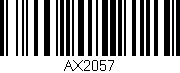 Código de barras (EAN, GTIN, SKU, ISBN): 'AX2057'