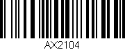 Código de barras (EAN, GTIN, SKU, ISBN): 'AX2104'