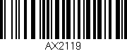 Código de barras (EAN, GTIN, SKU, ISBN): 'AX2119'