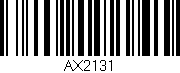 Código de barras (EAN, GTIN, SKU, ISBN): 'AX2131'