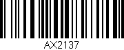 Código de barras (EAN, GTIN, SKU, ISBN): 'AX2137'