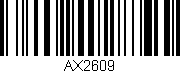 Código de barras (EAN, GTIN, SKU, ISBN): 'AX2609'