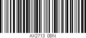 Código de barras (EAN, GTIN, SKU, ISBN): 'AX2713/0BN'