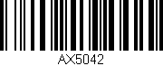 Código de barras (EAN, GTIN, SKU, ISBN): 'AX5042'