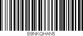 Código de barras (EAN, GTIN, SKU, ISBN): 'B9NKQHAN5'