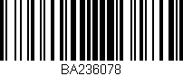 Código de barras (EAN, GTIN, SKU, ISBN): 'BA236078'