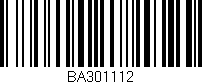 Código de barras (EAN, GTIN, SKU, ISBN): 'BA301112'