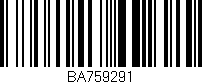 Código de barras (EAN, GTIN, SKU, ISBN): 'BA759291'