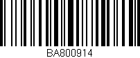 Código de barras (EAN, GTIN, SKU, ISBN): 'BA800914'