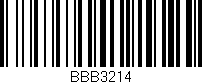 Código de barras (EAN, GTIN, SKU, ISBN): 'BBB3214'
