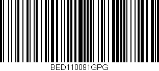 Código de barras (EAN, GTIN, SKU, ISBN): 'BED110091GPG'