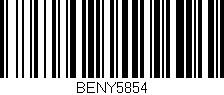 Código de barras (EAN, GTIN, SKU, ISBN): 'BENY5854'