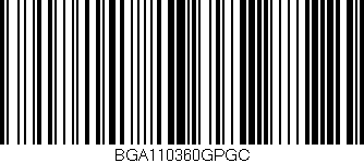 Código de barras (EAN, GTIN, SKU, ISBN): 'BGA110360GPGC'