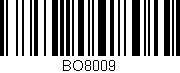 Código de barras (EAN, GTIN, SKU, ISBN): 'BO8009'