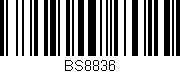 Código de barras (EAN, GTIN, SKU, ISBN): 'BS8836'