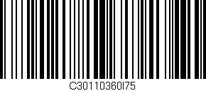 Código de barras (EAN, GTIN, SKU, ISBN): 'C30110360I75'