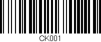 Código de barras (EAN, GTIN, SKU, ISBN): 'CK001'
