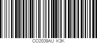 Código de barras (EAN, GTIN, SKU, ISBN): 'CO2039AU/K3K'