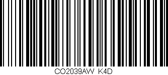 Código de barras (EAN, GTIN, SKU, ISBN): 'CO2039AW/K4D'